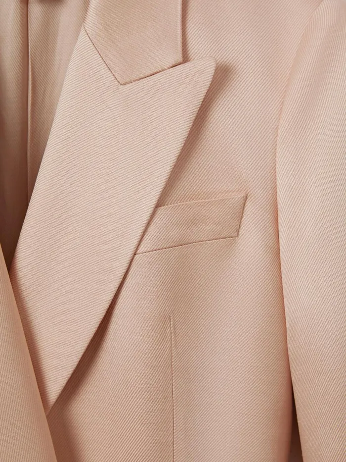 Women Reiss Coats Eve Double Breasted Satin Blazer Pink