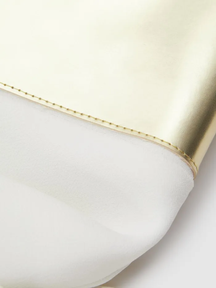 Women Reiss Dresses Metallic Bustier Maxi Dress Off White