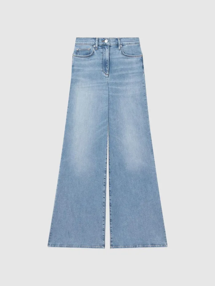 Women Reiss Jeans Ameria Palazzo Jeans Light Blue