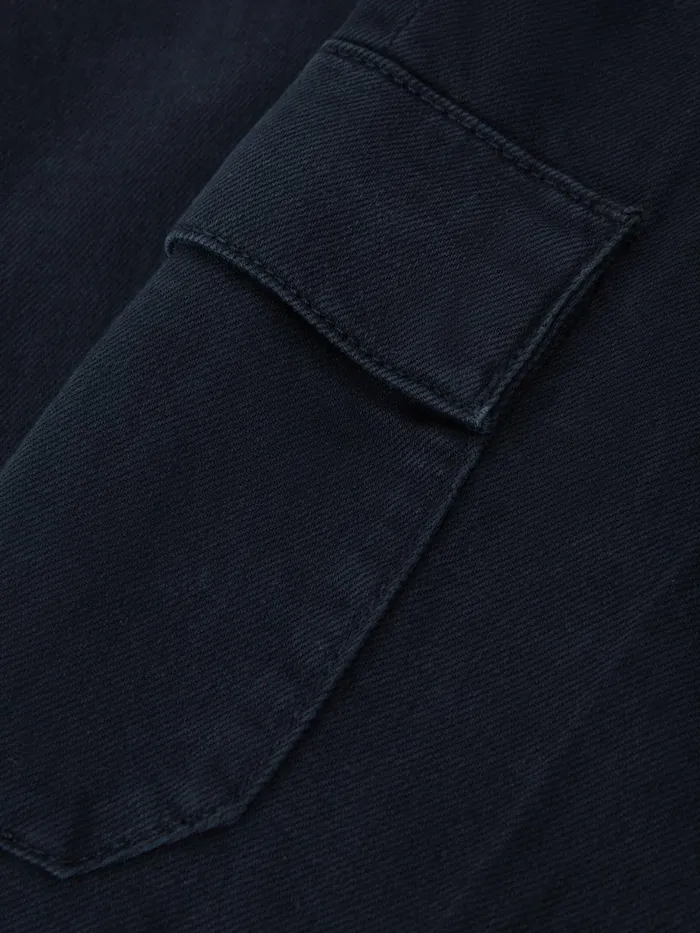 Women Reiss Jeans Flared Cargo Trousers Navy Skyline