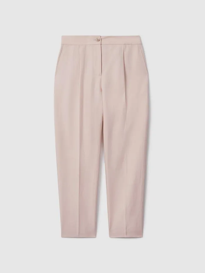 Women Reiss Pants Farrah Tapered Suit Trousers With TENCEL Fibers Pink