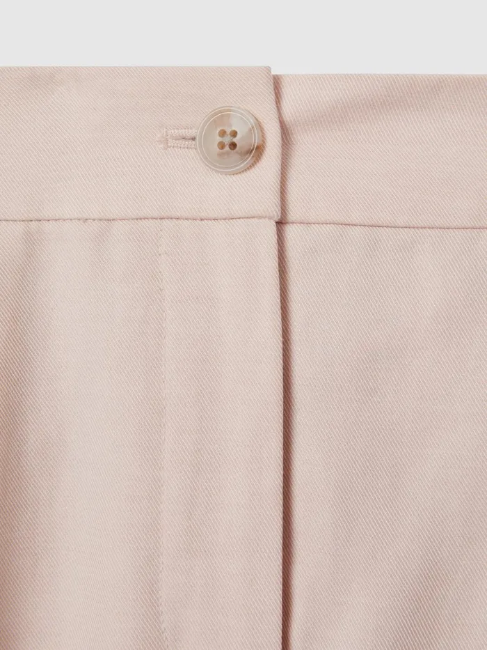 Women Reiss Pants Farrah Tapered Suit Trousers With TENCEL Fibers Pink