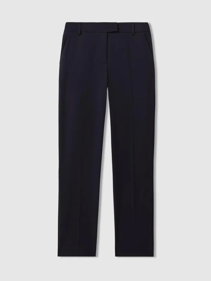 Women Reiss Pants Joanne Slim Fit Tailored Trousers Navy