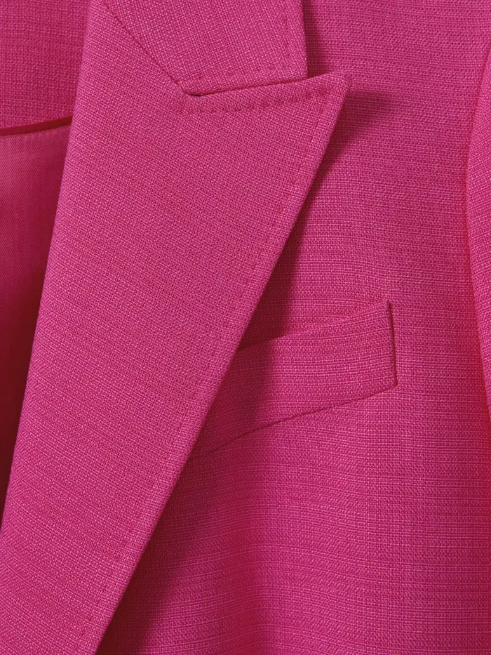 Women Reiss Suits and Tailoring Hewey Tailored Textured Single Breasted Suit Blazer Pink