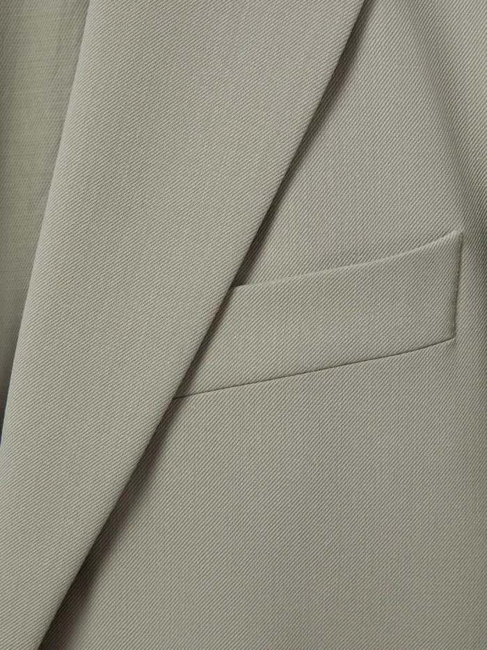 Women Reiss Suits and Tailoring Whitley Wool Blend Single Breasted Suit Blazer Green