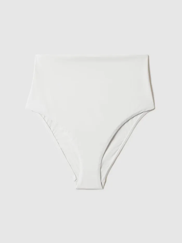 Women Reiss Swimwear Born High Rise Bikini Bottoms Pearl