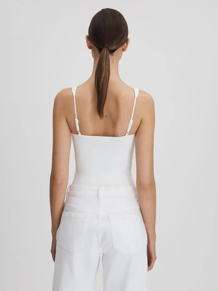 Women Reiss Tops American Good American Sweetheart Scuba Thong Bodies White