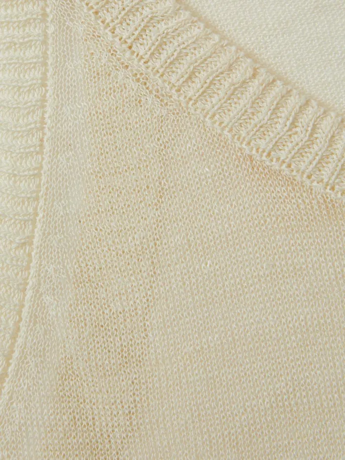 Women Reiss Tops Catrice Linen Blend Crew Neck Vest Cream