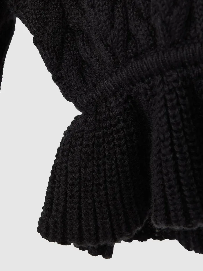 Women Reiss Tops CottonSilk Puff Sleeve Top Black