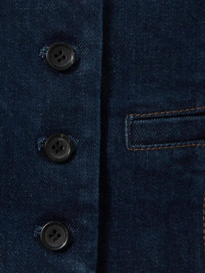 Women Reiss Tops Denim Waistcoat Edinburgh Blue