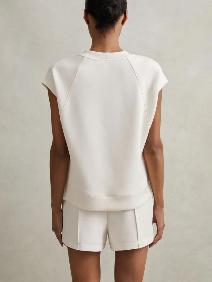 Women Reiss Tops Joanna Modal Blend CoOrd Sweatshirt Ivory