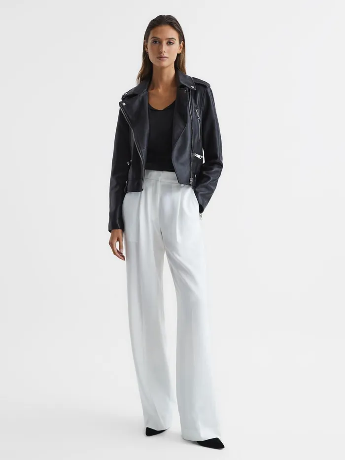 Women Reiss Tops Riley Silk Front Vest Black