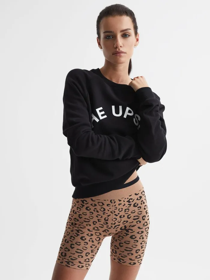 Women Reiss Tops Upside Crew Neck Jumper Black