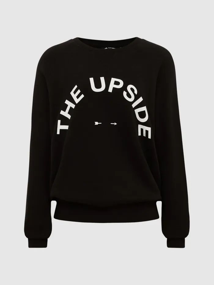 Women Reiss Tops Upside Crew Neck Jumper Black