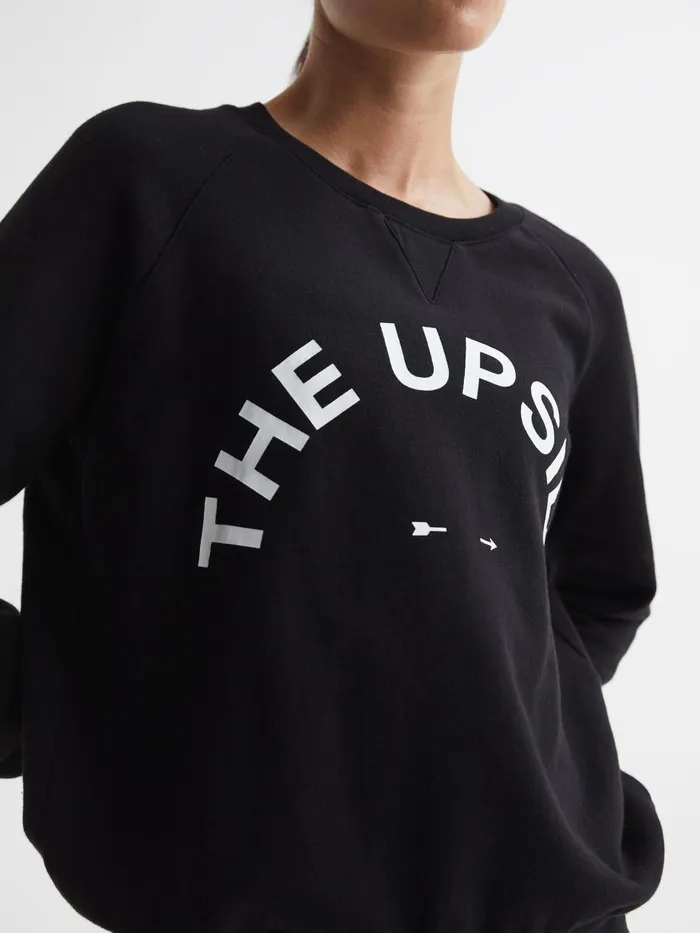 Women Reiss Tops Upside Crew Neck Jumper Black