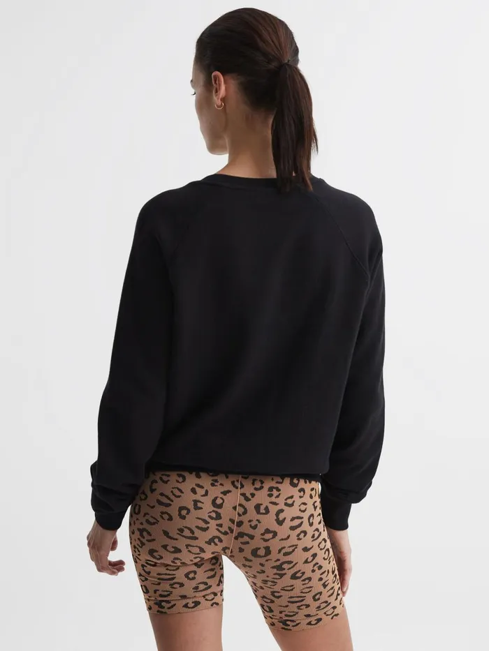 Women Reiss Tops Upside Crew Neck Jumper Black