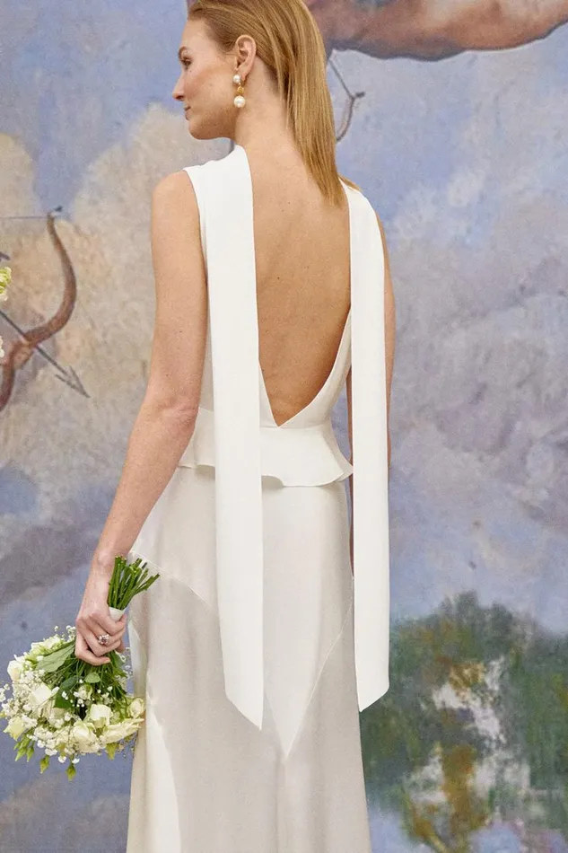 Women RIXO All Bridal Hermione Silk Scarf Satin Back Silk Crepe