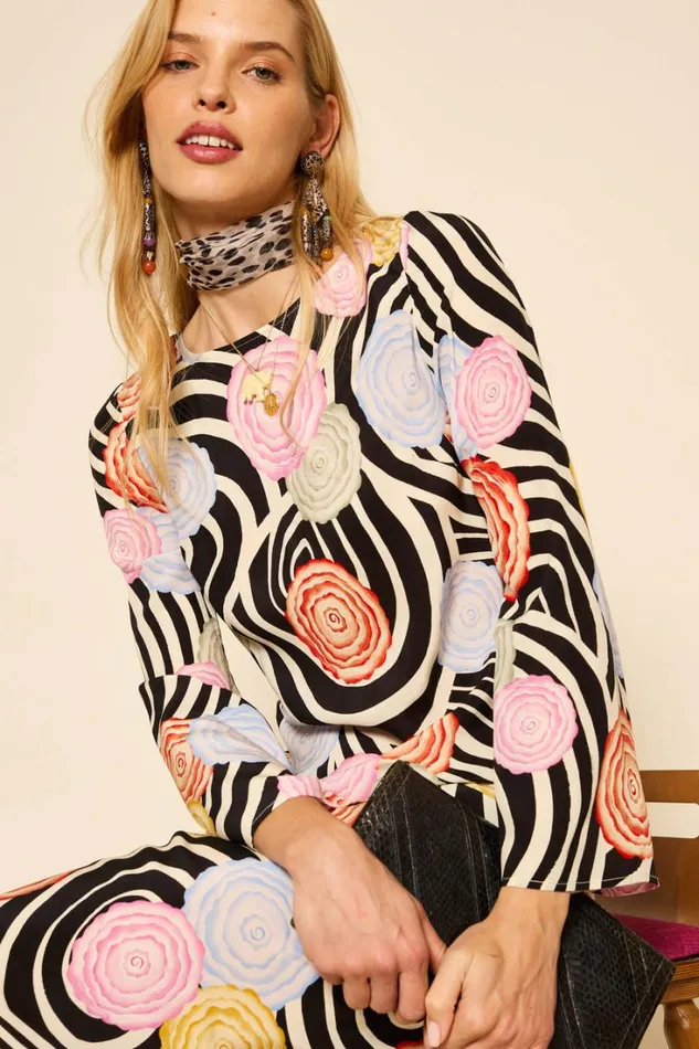 Women RIXO All Clothing Alondra Silk Midi Dress Whirlpool Floral Multi