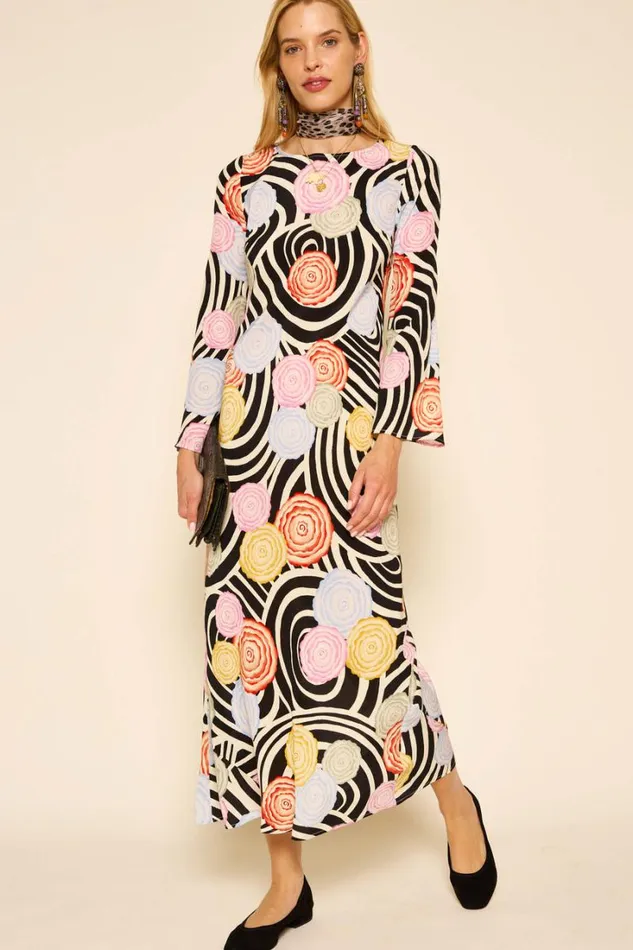 Women RIXO All Clothing Alondra Silk Midi Dress Whirlpool Floral Multi