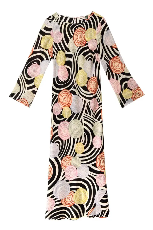 Women RIXO All Clothing Alondra Silk Midi Dress Whirlpool Floral Multi