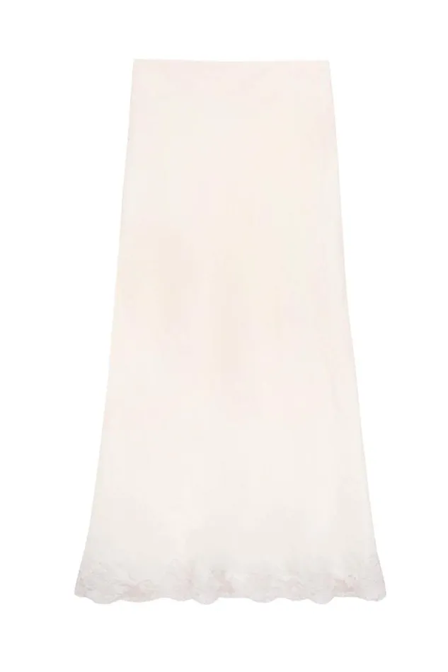 Women RIXO All Clothing Crystal Midi Skirt Cream