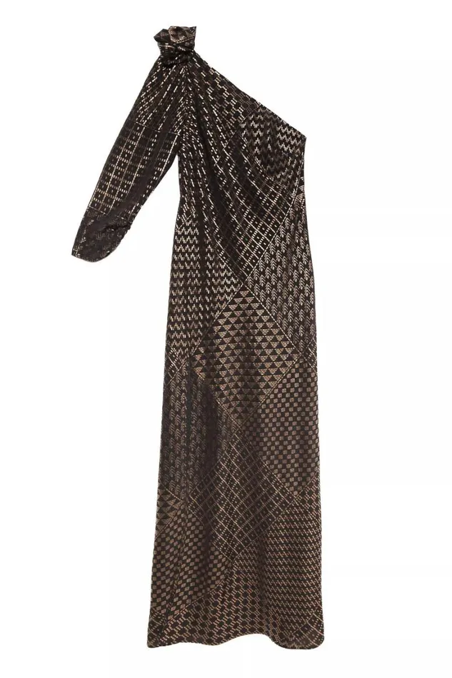 Women RIXO All Clothing Jenny Silk Midi Dress Cleo Patchwork Black
