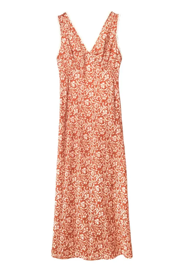 Women RIXO All Clothing Sandrine Midi Dress Sarasa Rose Copper