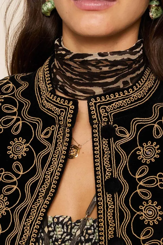 Women RIXO Wardrobe Staples Julien Leopard Scarf Bohemia Leopard