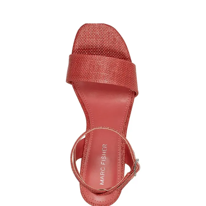 Women Sadel Platform Sandal Medium Red Marc Fisher Sandals