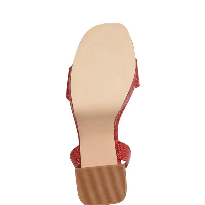 Women Sadel Platform Sandal Medium Red Marc Fisher Sandals
