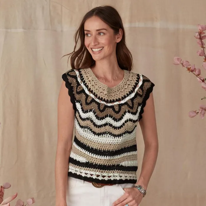 Women Selah Sweater Black Tan Sundance Catalog Sweaters