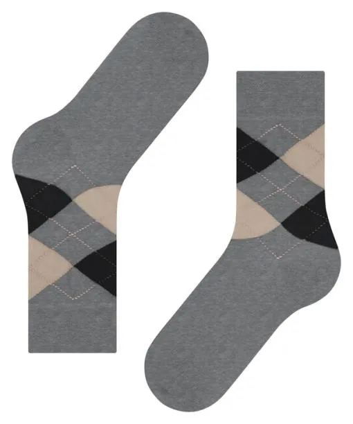 Women Sensitive Argyle Women Socks Light Greymel FALKE Socks