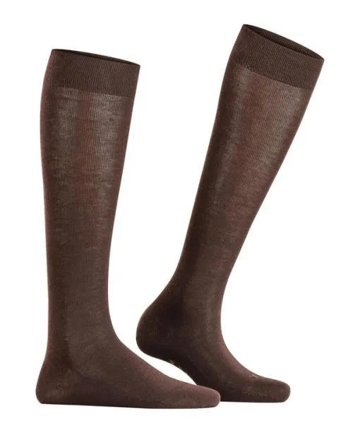 Women Sensitive London Women Kneehigh Socks Dark Brown FALKE Knee High Socks