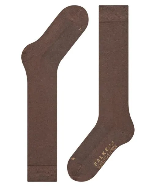 Women Sensitive London Women Kneehigh Socks Dark Brown FALKE Knee High Socks