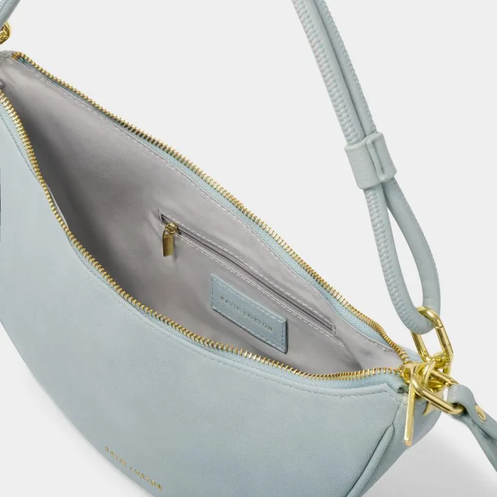 Women Shoulder Bags Katie Loxton Asha Sling Bag In Blue Mist 8211 Half Moon Bag