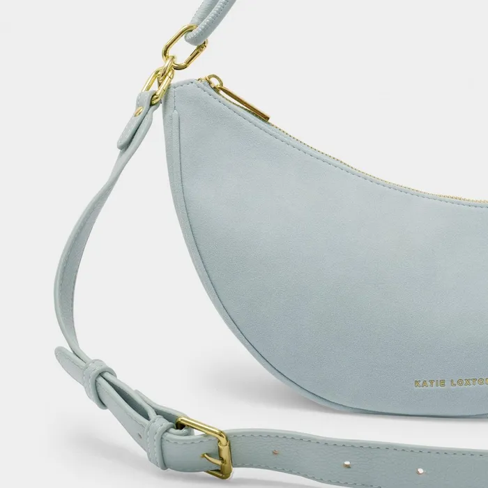 Women Shoulder Bags Katie Loxton Asha Sling Bag In Blue Mist 8211 Half Moon Bag