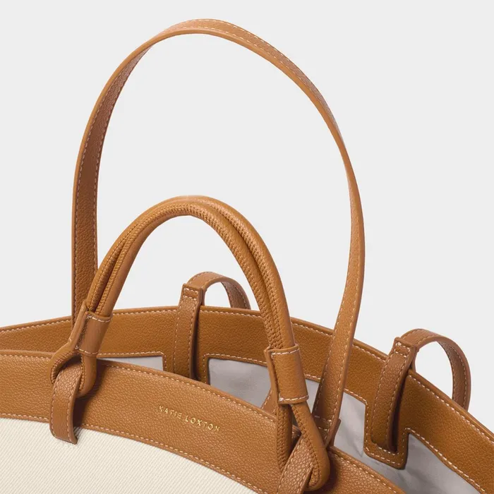 Women Shoulder Bags Katie Loxton Siena Canvas Tote Bag In Cognac