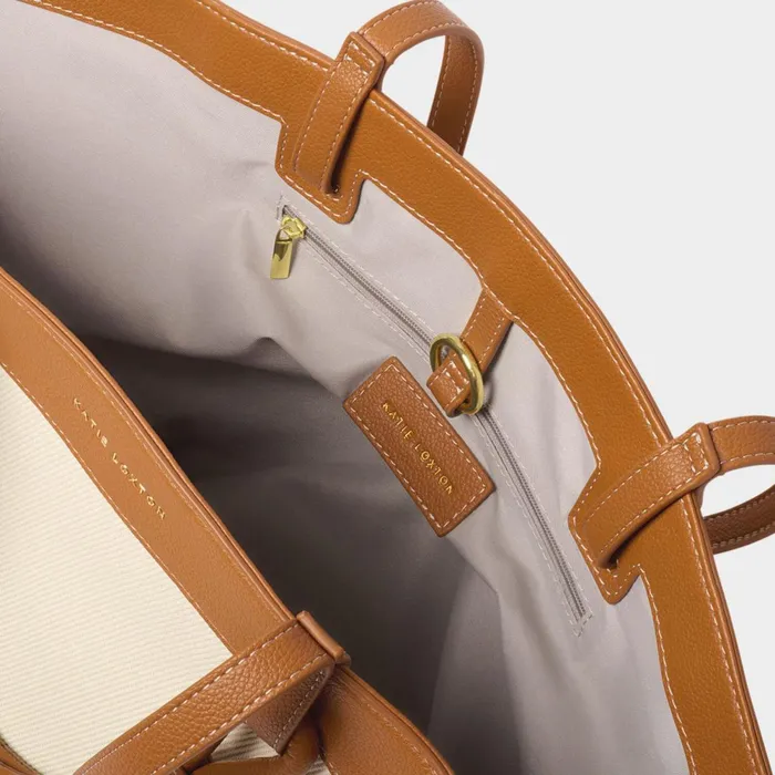 Women Shoulder Bags Katie Loxton Siena Canvas Tote Bag In Cognac