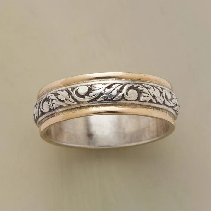 Women Silver And Gold Twining Vine Ring Sundance Catalog Rings