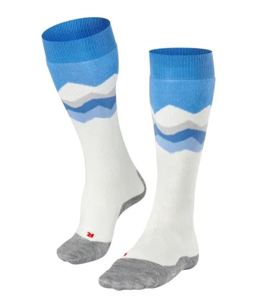 Women SK2 Crest Women Skiing Kneehigh Socks Blue Note FALKE Ski Socks