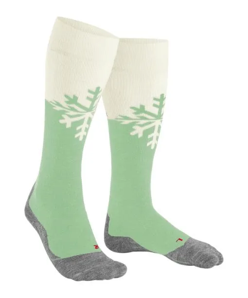 Women SK2 Intermediate Women Skiing Kneehigh Socks Quiet Green FALKE Ski Socks