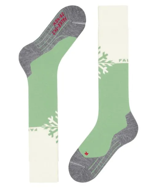 Women SK2 Intermediate Women Skiing Kneehigh Socks Quiet Green FALKE Ski Socks