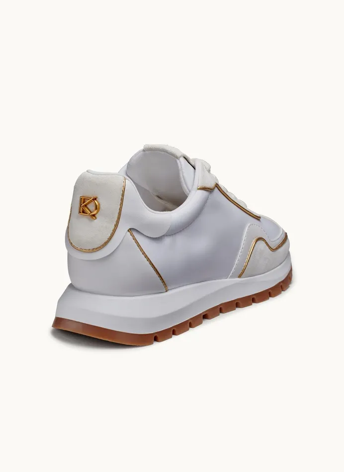 Women Sneakers Donna Karan BINX LACE UP SNEAKER Cream