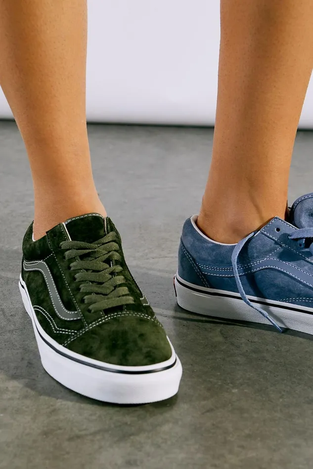 Women Sneakers Free People Old Skool Suede Sneaker Olive True White