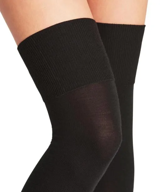 Women Softmerino Women Overknees Black FALKE Knee High Socks