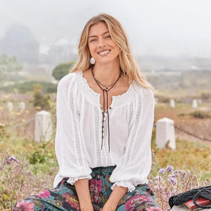 Women Soul Of An Artist Top Deep Sea Sundance Catalog Tops