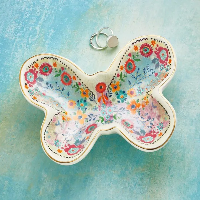 Women Spring Jardin Butterfly Dish Sundance Catalog Jewelry Storage