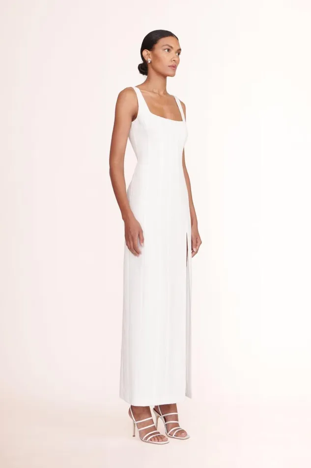 Women STAUD Bridal Dresses PORTRAIT DRESS WHITE