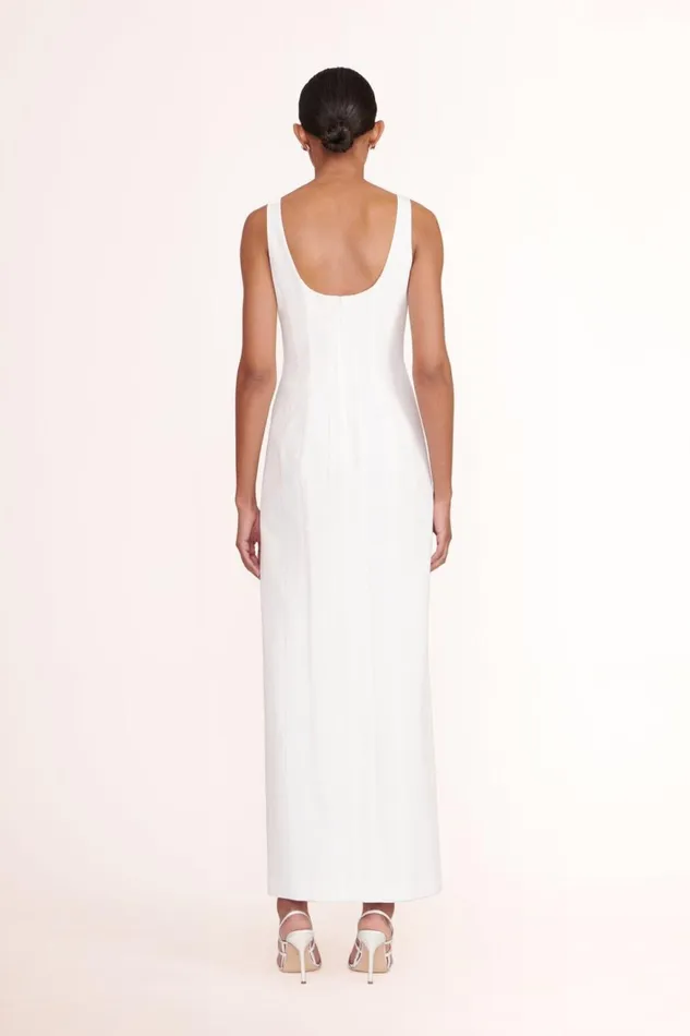 Women STAUD Bridal Dresses PORTRAIT DRESS WHITE