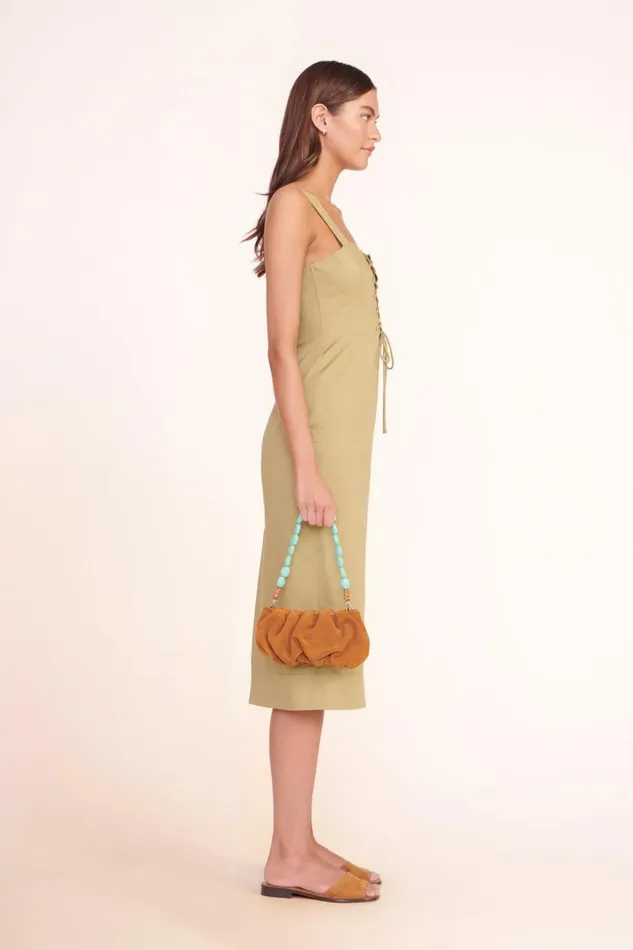 Women STAUD Clutches BEAN BAG TOBACCO